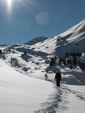 Ballade en raquette derri�re la Pointe des Mossettes