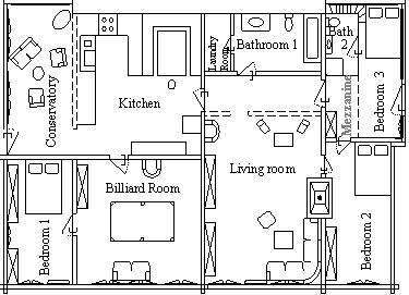 Interactive Map of the Ground Floor Apartment Allowing you to View the Different Rooms