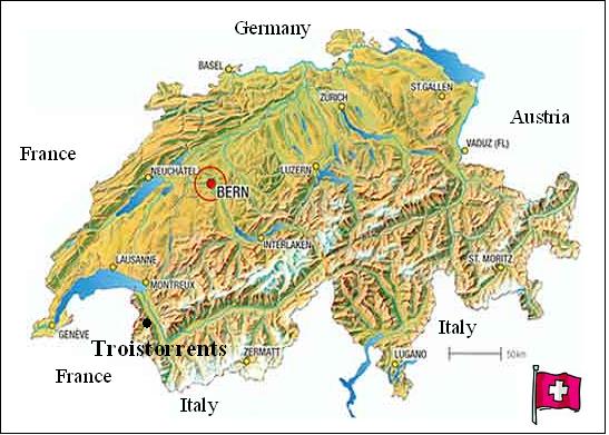 Carte de la Suise